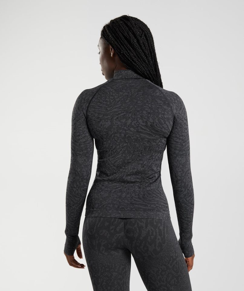 Kurtka Gymshark Adapt Animal Zip Through Damskie Czarne | PL 847XVJ